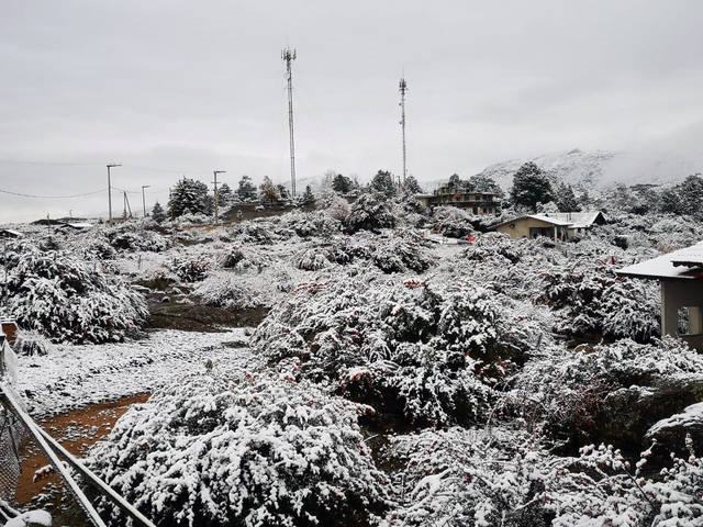 Nieve en las Altas Cumbres y en La Cumbrecita