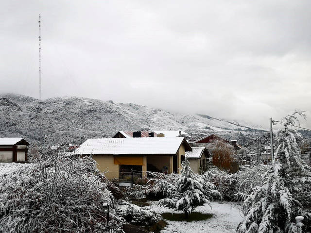 Nieve en las Altas Cumbres y en La Cumbrecita