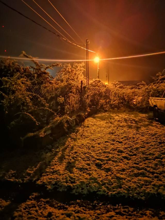 La primera nevada llegó a La Cumbrecita
