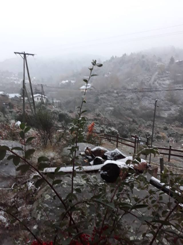 La primera nevada llegó a La Cumbrecita