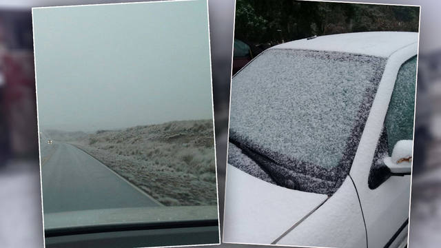 Nieve en las Altas Cumbres y en La Cumbrecita