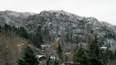 Primeros copos de nieve en La Cumbrecita
