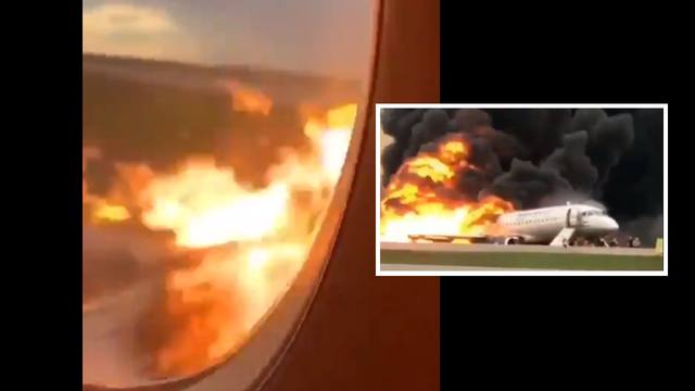 FOTO: Horror adentro del avión: un pasajero filmó el incendio