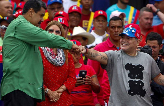 FOTO: Maradona envió su mensaje de apoyo a Nicolás Maduro