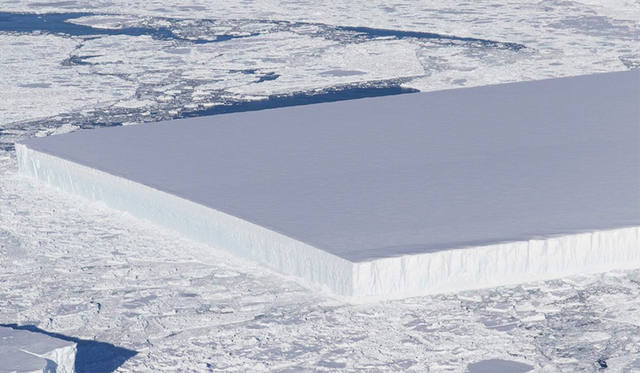 El impactante iceberg rectangular que asombra a la NASA