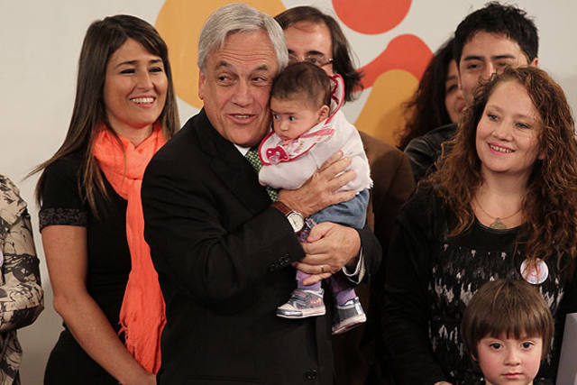 FOTO: El mandatario chileno, peocupado por la baja natalidad.