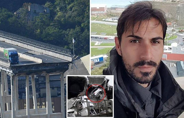 FOTO: Milagro en Génova: un futbolista cayó 80 metros y se salvó