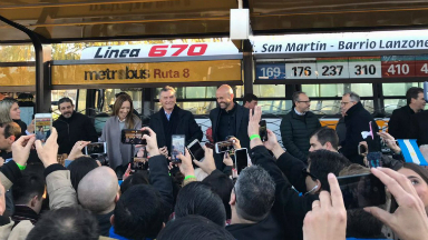AUDIO: Macri inauguró el Metrobus de la Ruta 8 en San Martín