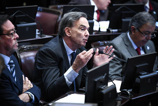 FOTO: Miguel Pichetto, en la sesión del Senado de este miércoles.