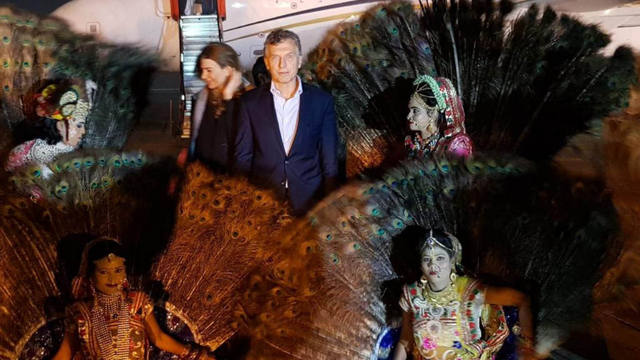 FOTO: Macri llegó a la India e iniciará el lunes su visita oficial