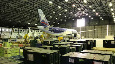 AUDIO: Se trabaja en la reparación del Airbus de Lan en Fadea