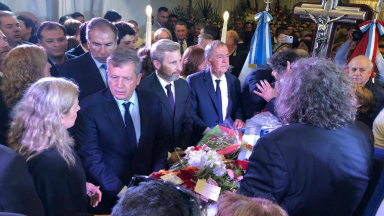 Monseñor Ñañez en la despedida a De la Sota