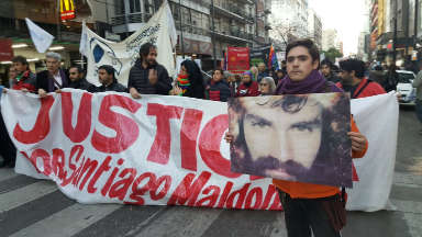 Marcha en Córdoba a un año de la desaparición de Maldonado