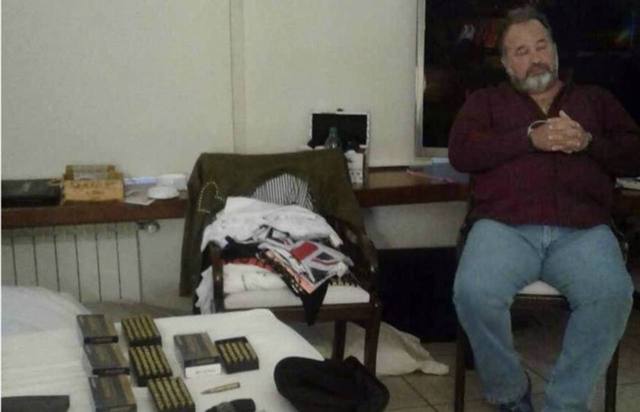Marcelo Balcedo al momento de ser detenido en Uruguay.