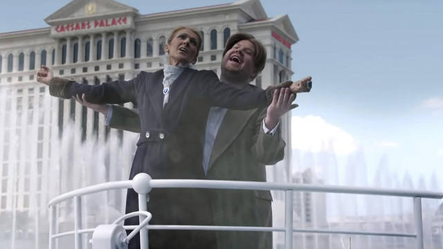 Celine Dion recreó la emblemática escena de Titanic