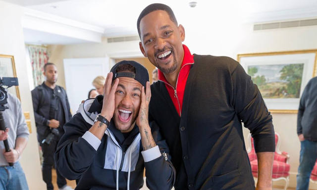 FOTO: La divertida reacción de Neymar al conocer a Will Smith