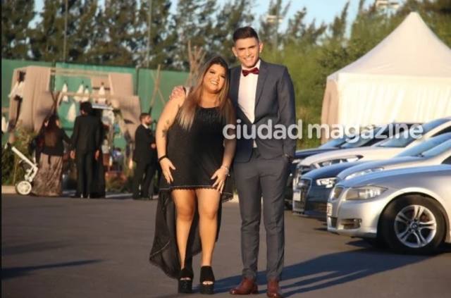 Morena Rial llegó a la boda de su padre, junto a su bebé