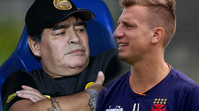 Maxi López y Maradona