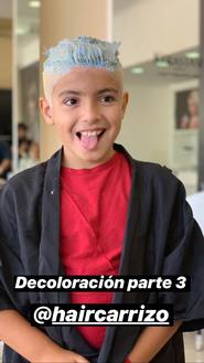 El hijo del Kun Agüero se tiñó el pelo y quedó como su papá