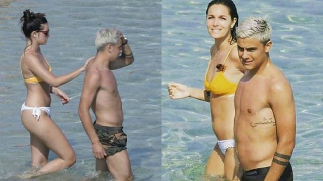 Paulo Dybala y Oriana Sabatini, apasionados en la playa