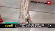Pampita se probó el vestido de Sol Pérez
