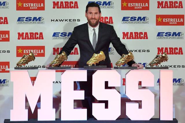 FOTO: Messi recibió su quinto Botín de Oro: 