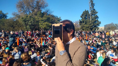 En Ciudad Universitaria también se disfrutó el eclipse