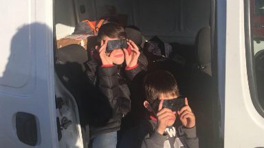 En La Carlota, el eclipse se vivió con emoción