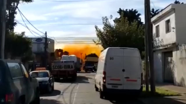 Explotó un contenedor con ácido nítrico en Villa Bosch