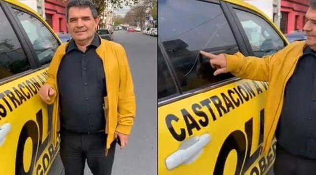FOTO: El diputado Olmedo denunció que balearon su camioneta