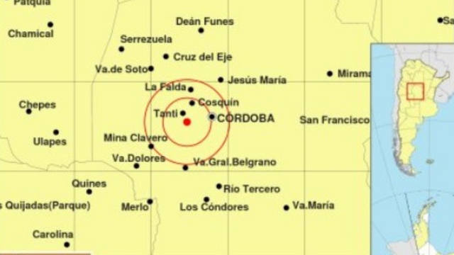 FOTO: Un sismo de 2.9 grados se sintió en las sierras de Córdoba