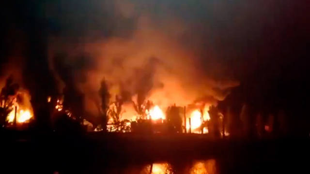 FOTO: Voraz incendio en un fábrica de Tupungato
