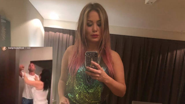 Karina subió un video de su hermano