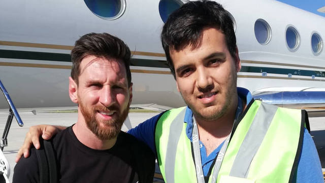 Messi llegó a Rosario en su increíble jet privado: las fotos
