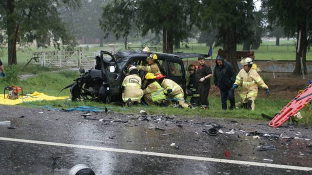 Se mataron cuatro hinchas de Boca en un choque en Lobos
