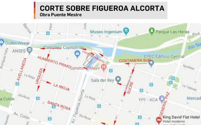 Habrá desvíos en La Cañada por el nuevo puente de Costanera