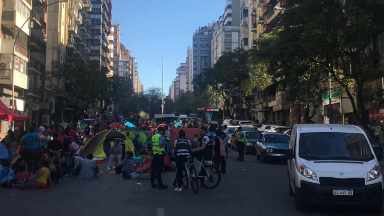 AUDIO: Corte con acampe genera demoras en el tránsito en Córdoba