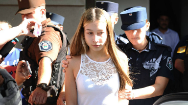 Nahir Galarza se negó a declarar en el inicio del juicio.