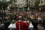 Una multitud celebró la fiesta del popular San Expedito