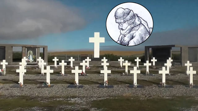 Un dibujante unió a una mujer con su hijo caído en Malvinas