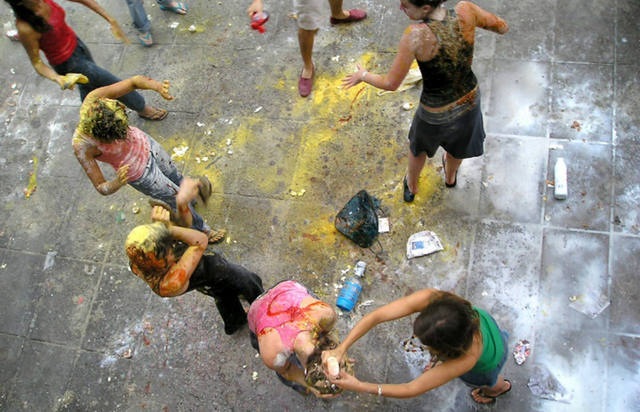 Festejos recibida de la universidad.