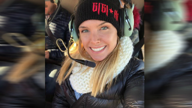 Sofía Zamolo visitó el Cerro Castor a la luz de la luna
