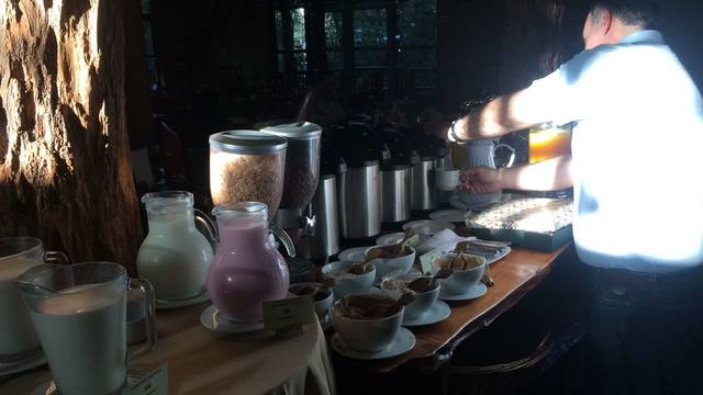 El suculento desayuno de Mica Rodríguez en Iguazú