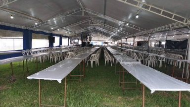 Están listas las carpas de comida en Jesús María