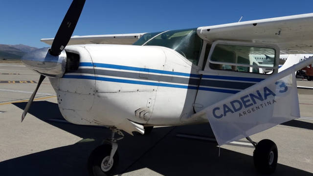 Marcela Psonkevich realizó un paseo aéreo por Bariloche.