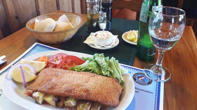 Cría y reproducción de truchas a orillas del lago Moreno