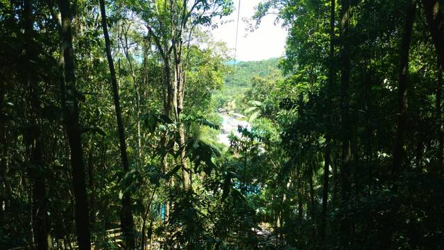 Orlando Morales se animó a la tirolesa en Camboriú