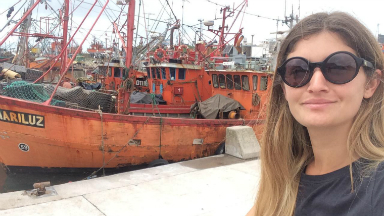 Micaela Rodríguez en la Banquina de los Pescadores
