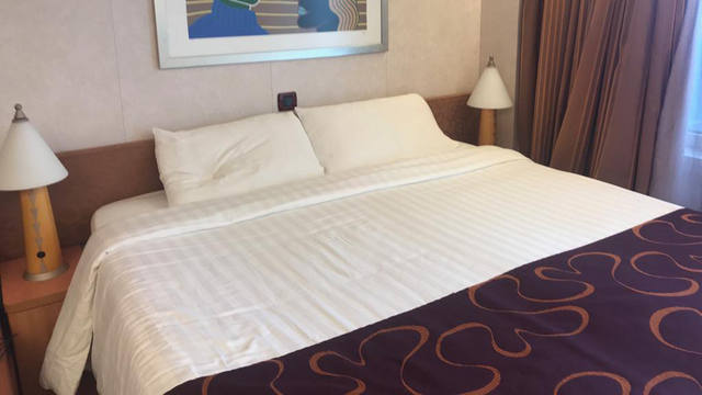 El majestuoso camarote del crucero Costa Fascinosa