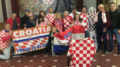AUDIO: Croatas argentinos festejan en la previa a la final
